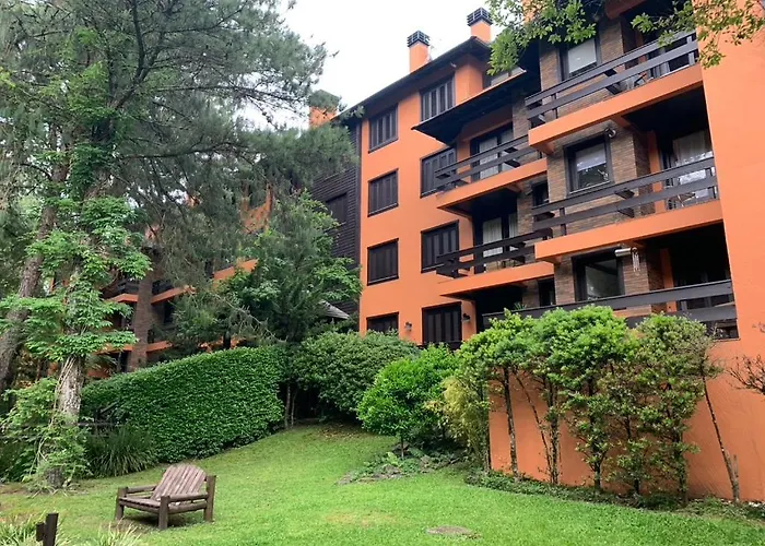 Ap Gramado Knorrville - 2 dorm com lareira, calefação e sacada