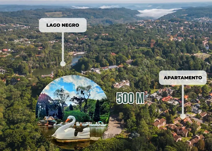 Belíssimo Duplex a 500m Lago Neg 3Q 4bikes Churrasq lareira Ar QF